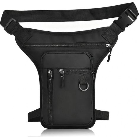 Sacoche de jambe moto imperméable, multi-poches, réglable, unisexe, randonnée, camping (1/5)