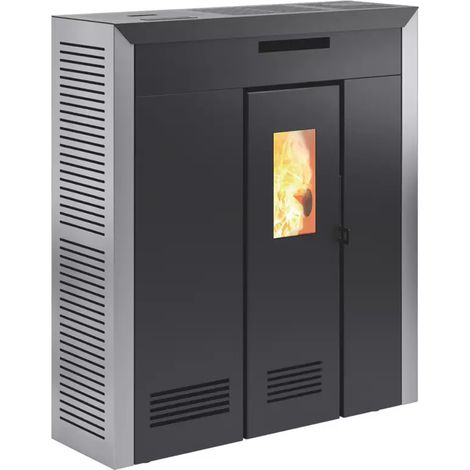 stufa a pellet slim canalizzata e ventilata invicta "daglan plus" grigio 8,3 kw (1/2)