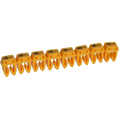 300 Repères CAB 3 pour filerie 4mm² à 6mm² avec signe conventionnel terre LEGRAND 038296