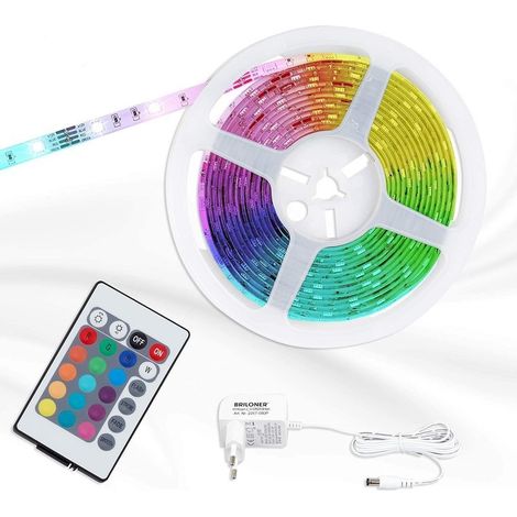 Tira led rgb 3 metros 12w dimmable con control remoto