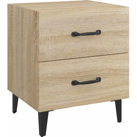 vidaXL Mesita de noche color roble Sonoma 40x35x47,5 cm (1/2)