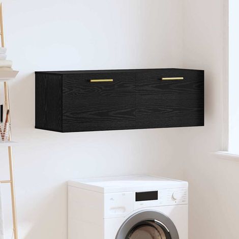Wall Cabinet Black oak 100 x 36.5 x 35 cm Engineered wood vidaXL (1/5)