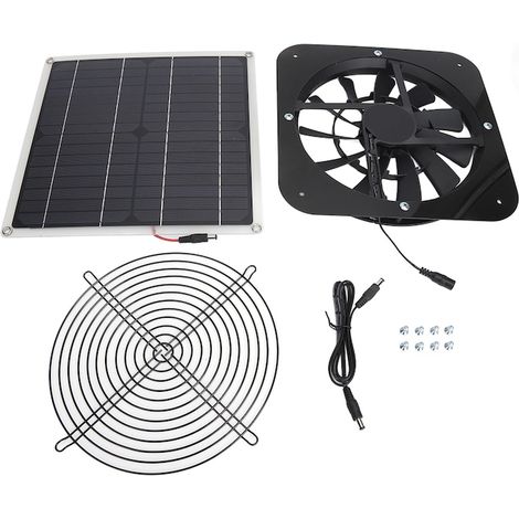 Kit ventilateur solaire 100W panou 28x28cm ventilateur 26,5x26,5cm (1/5)