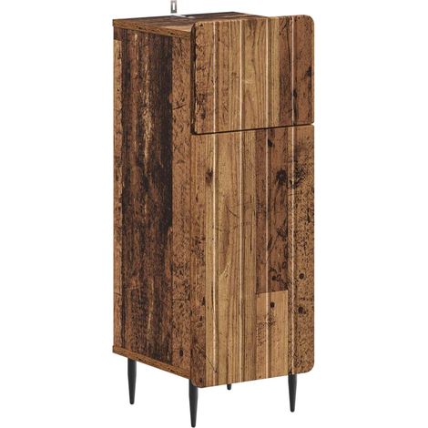Armario de Almacenamiento para Baño ZWOLLE Madera envejecida vidaXL (1/5)