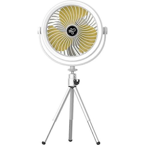 Ventilateur de bureau à piles, mini ventilateur rotatif à 360° pour une meilleure ventilation de la pièce, du bureau et des voyages. (1/5)