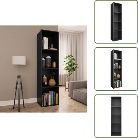 Bibliothèque/Meuble TV Blanc 36x30x143 cm Bois d'ingénierie - Bibliothèque Murale - Bibliothèque Moderne - Bibliothèque Rangement - Étagère Salle À Manger - Meuble Tv Suspendu (1/5)