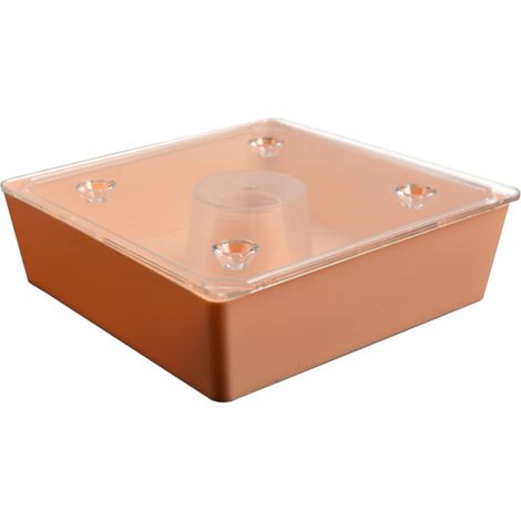 Nourrisseur à Abeilles Accessoire D'apiculture Essentiel en Plastique Orange Carré Facile à Installer et Nettoyer Bol Pratique pour Abeilles pour Ruche (1/5)