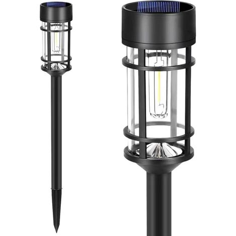 Lampe Solaire - 3000 K - IP65 - 10 à 12 H Autonomie - Pour Jardin Balcon Pelouse Terrasse - 6 Pièces