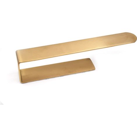 Porte-serviettes adhésif deux pièces pour salle de bain et cuisine, en acier inoxydable, sans perçage (doré) - 25 x 5 x 4 cm (1/5)
