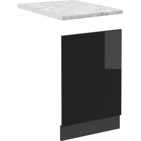 Façade R-Line, Noir Haute brillance, 45 cm, PT Marbre, Vicco