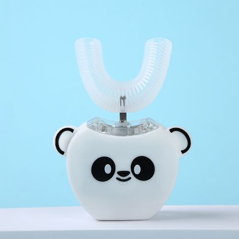 Brosse à dents électrique sonique enfant 2-12 ans, U-shaped 360° automatique, brosse ultrasonique avec motif cartoon, kit de brossage pour enfants, hygiène bucco-dentaire douce (1/5)