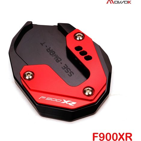 (B-Red-F900xR) Compatible avec BMW F900R F900XR 2020-2023 Accessoires moto Porte-clés Béquille latérale Extension de béquille arrière Plaque de support F 900 X XR maxpower (1/4)