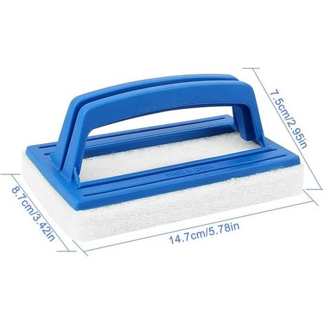 Cepillo de esponja，Kit de limpieza para piscinas，Cepillo de esponja para piscinas，Cepillo de plástico para piscinas，14,5 x 8,5 cm，3 piezas (1/4)