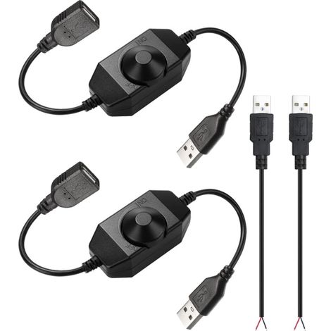 2 pcs DC 5V PWM Gradateur LED Light Band Contrôleur avec Rotatif LED Strip Gradateur Commutateur,avec câble USB,pour bande LED (1/5)