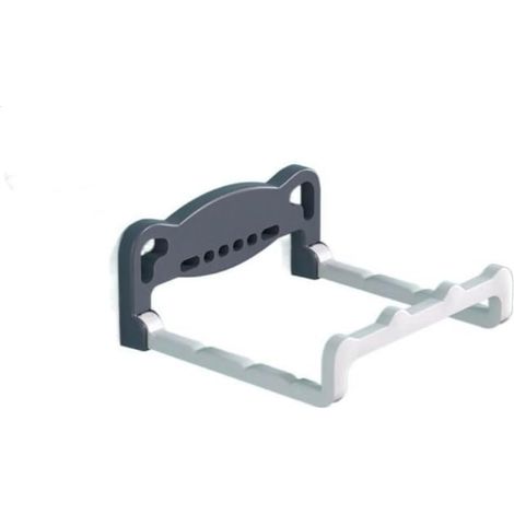 Organizador de tapas de ollas para pared, ideal para cocinas y baños. Soporte reutilizable para tapas, soporte para fregadero (gris y blanco).