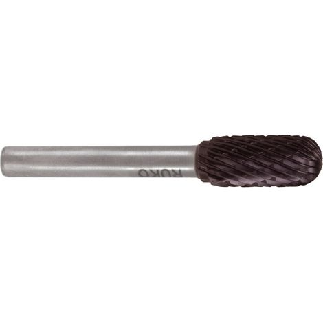 RUKO  Fresa  rotante  in  metallo  duro  WRC  Ø  10  mm  lunghezza  testa  20  mm  Ø  gambo  6  mm  TiCN  dentatura  KVZ  4  -  116022TC