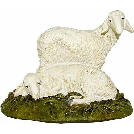 GRUPPO DI 2 PECORE PRESEPE 16CM