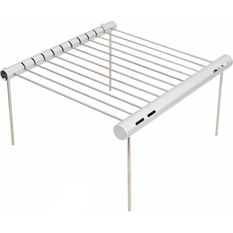 Support de barbecue portable en acier inoxydable pour barbecue en plein air, idéal pour le camping, les pique-niques et la pêche. (1/5)