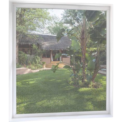 Mosquito Net Window without Drilling 150x180cm, Cuttable to the Desired Size, Anti-Mosquito Window Net with Adhesive Strip, Self-Adhering Anti-Insect Mosquito Net, White (1/5)