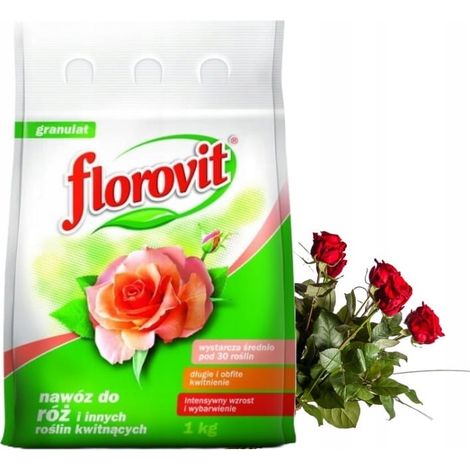 Fertilizzante Florovit per rose e altre piante da fiore, 1 kg in granuli (1/2)