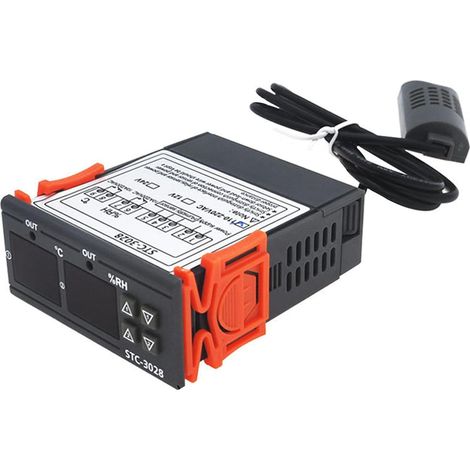 ABS Digital Humidity and Temperature Controller, LED Digital Display, Hygrometer, Thermostat 68°F to 176°F, 0 to 100% RH, 10A Relay for Brewing, Incubation, and Use (1/5)