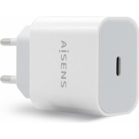 Cargador de Pared Aisens A110-0537/ 1xUSB Tipo-C/ 20W