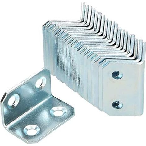 KOTARBAU Lot de 100 équerres de montage en acier galvanisé - 18 x 18 x 30 mm (1/5)