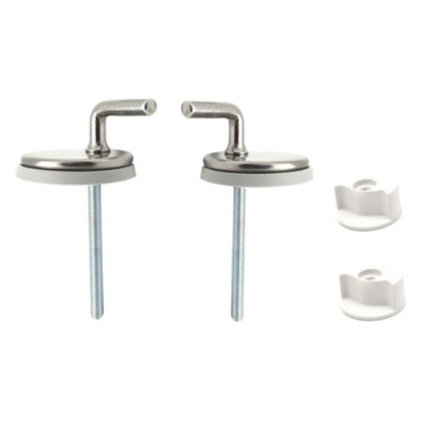 COPPIA SUPPORTI PER SEDILE WC IN OTTONE CROMATO Cromo REMER