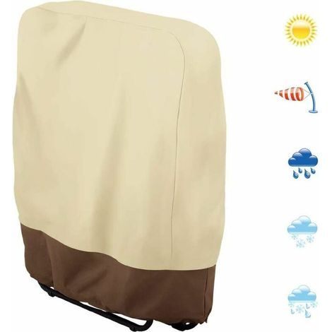 Housse pour chaises pliantes pour extérieur, tissu imperméable Oxford 190T, 93 x 82 cm (1/5)
