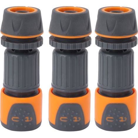 3 raccords rapides G1/2 pour tuyau d'arrosage, connecteurs étanches, adaptateur de robinet, lavage auto et arrosage fleurs (1/5)