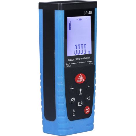 CP-40 Handlaser-Entfernungsmesser, Infrarotmessung, blaue Farbe, batterielos, Lieferung in einer OPP-Tasche. (1/5)