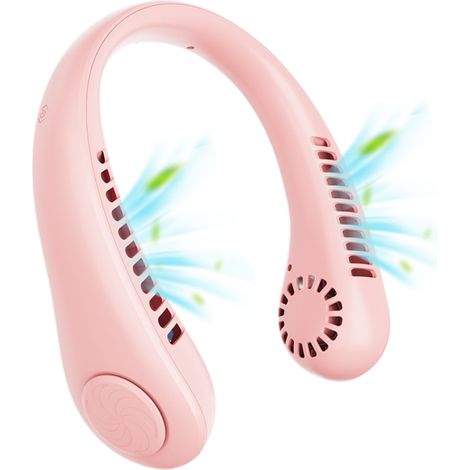 Tragbarer, freihändiger, wiederaufladbarer, klingenloser, leistungsstarker und leiser Nackenventilator für Outdoor-Sportarten, Büro und Reisen (1/5)