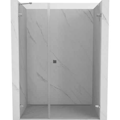 Mexen Lunar-B porte de douche battante droite 115 cm, transparent, chrome - 832S-115-050-01-00-P (1/5)
