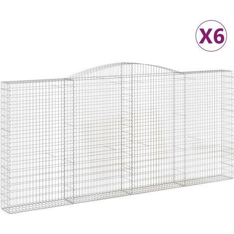 Maison Exclusive - Gabionen mit Hochbogen 6 Stk. 400x30x180/200cm