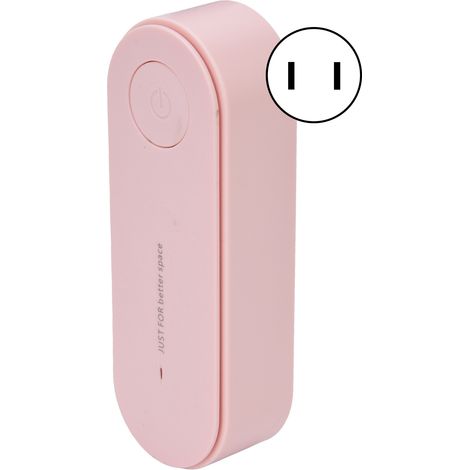 Purificateur d'air 20 millions d'ions négatifs, désodorisation, formaldéhyde, fumée secondaire, PM2.5, odeurs, pour chambre à coucher AC90-240V rose, prise américaine (1/5)