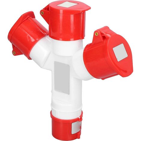 Industrielle wasserdichte elektrische Steckdose, 3-fach 16A, für Innen- und Außenbereich, HR‑1014