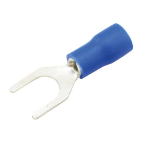 Terminal aislado horquilla 5,3/2,5mm Azul 50 uds