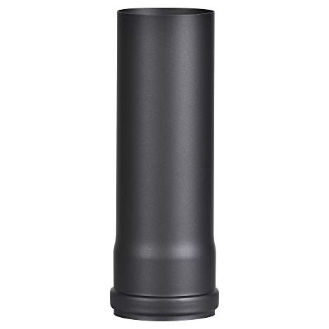 FIREFIX R80/2 R80/2-Tubo per Stufa Acciaio da 1,2 mm di Spessore, Diametro 80 mm, per stufe braciere a Pellet, Senotherm, Nero, Lunghezza 250 mm (1/2)