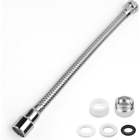 20cm faucet extension, 360° swivel function, explosion protection and rust proof, suitable for bathroom and kitchen faucet extension (1/5)