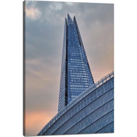 Leinwandgemälde Architekturperspektive Wolkenkratzer 40x60 cm