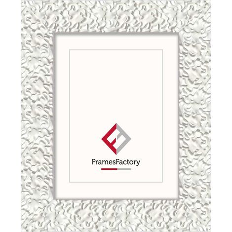 Cornice portafoto decorativa barocca Jula, 20 × 30 cm, bianca (1/5)
