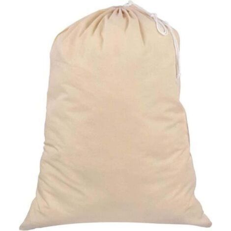 Blanc cassé (2 pièces) 1 très grand sac à linge très résistant,55 cm x 45 cm