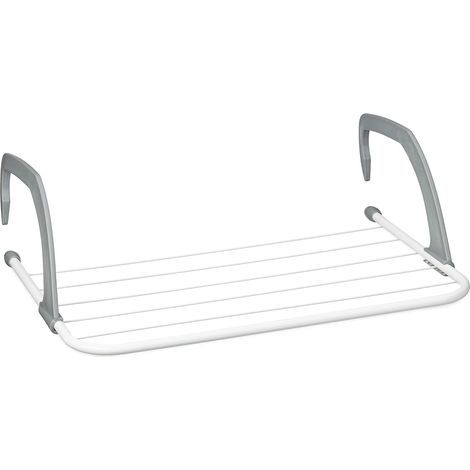 Wäschetrockner - Hängender Wäscheständer für Heizkörper und Balkon, kleines Format, große Trockenkapazität von 3 m, weiß, 50 cm Länge (1/5)
