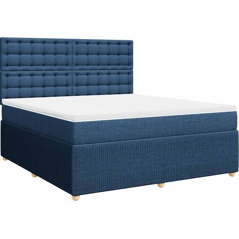 Maison Exclusive - Giroletto a Molle con Materasso Blu 180x200 cm in Tessuto (1/5)
