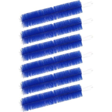 Brosse de nettoyage pour ventilateurs à poils en plastique, lavable, pour dépoussiérer les ventilateurs d'intérieur, les appareils électroménagers et les abat-jour (bleu). (1/4)