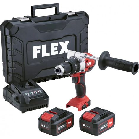 Flex – Perceuse visseuse percussion 18V avec 2 batteries 5.0Ah – Moteur sans balais – Mandrin métal – 516171 (1/5)