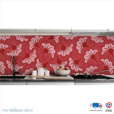 Crédence : Wax foncé - Couleur rouge - Alu composite - 120 - 60 (1/3)