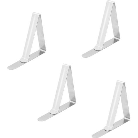 Pince Nappe, 4Pcs Pince Nappe Inoxydable, Clip Nappe, Pince Nappe Clip Exterieur Ajustable, Fixe-Nappe à Ressort, Clip Pince pour Nappe