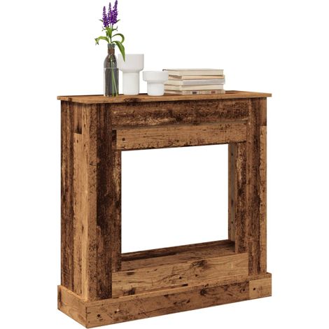 Kaminumrandung Altholz-Optik 90x30x90 cm Holzwerkstoff