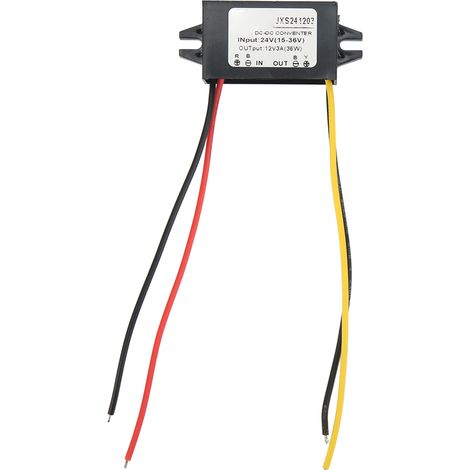 Module abaisseur de tension DC 24V vers 12V, boîtier PP étanche ultra-mince, haute efficacité de conversion pour applications diverses. (1/5)